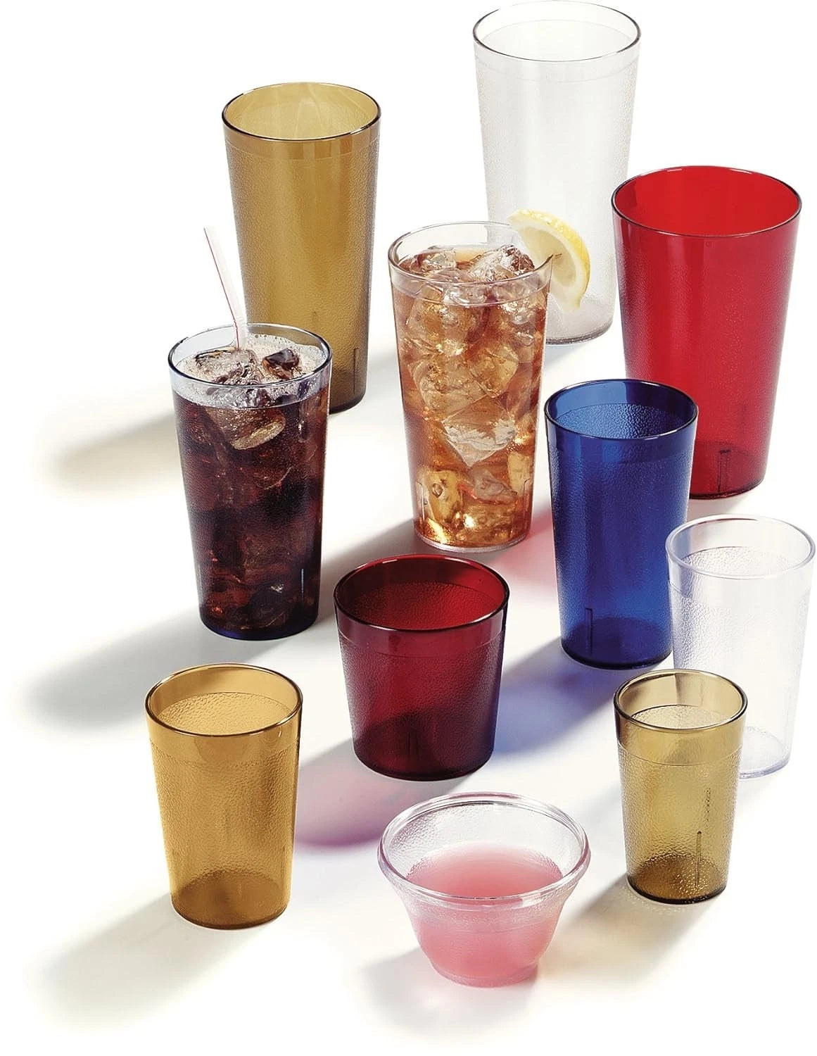 16 oz Stackable Amber Plastic Tumblers - Durable, BPA-Free & Shatter-Resistant | eBay