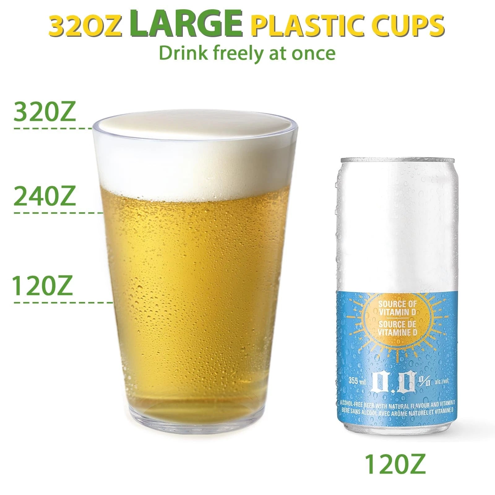 32 OZ Large Plastic Cups Reusable,Shatterproof Drinking Glasses, Stackable Gl... | eBay