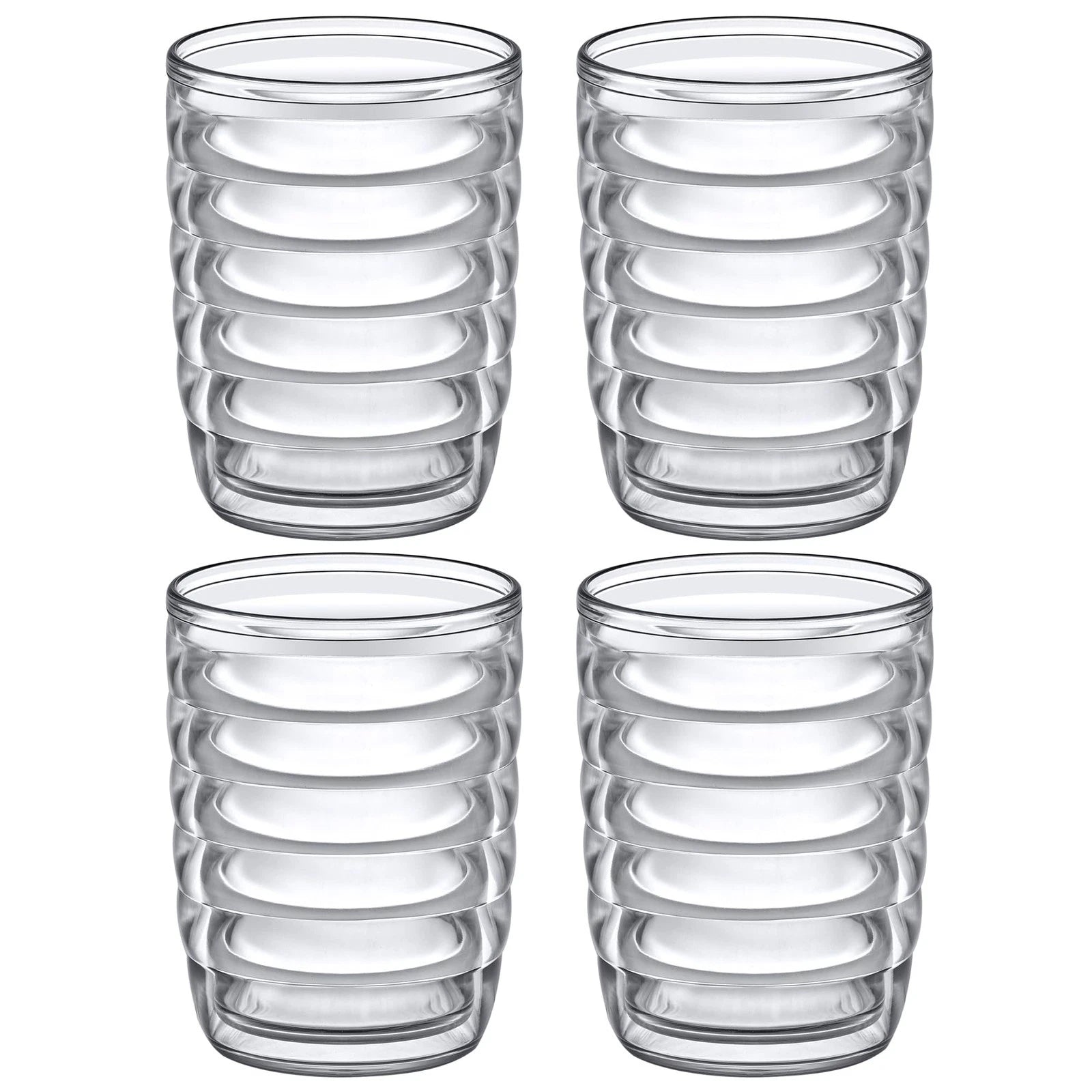 4 Pack 16oz Insulated Plastic Tumblers Double Wall Drinking Glasses | eBay