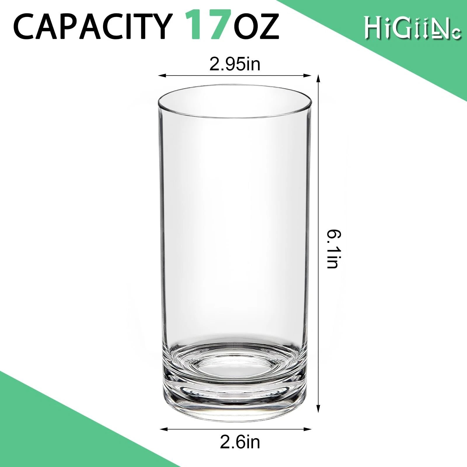 17 OZ Plastic Cups Reusable Unbreakable Plastic Drinking Glasses Set of 6,Hig... | eBay