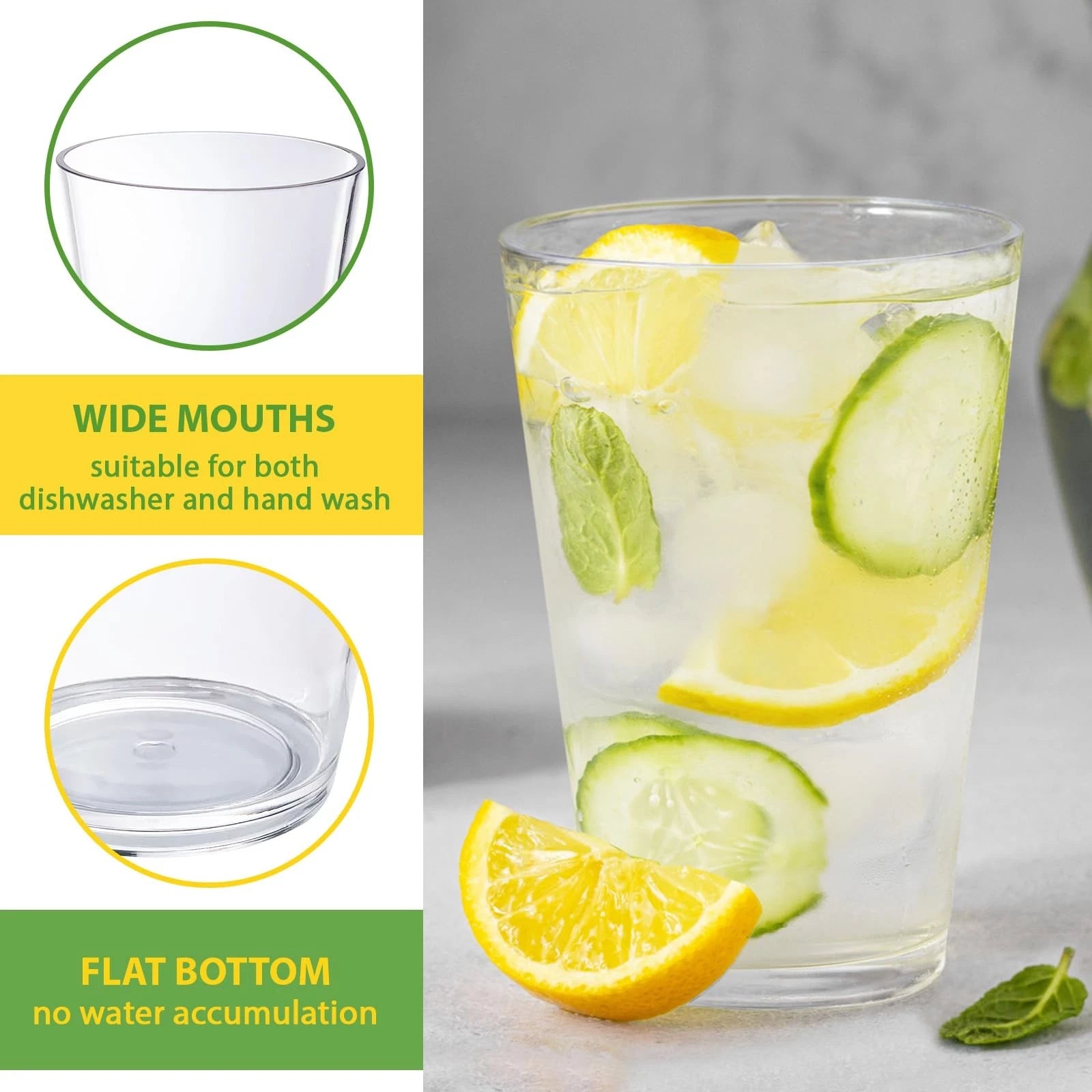 32 OZ Large Plastic Cups Reusable,Shatterproof Drinking Glasses, Stackable Gl... | eBay